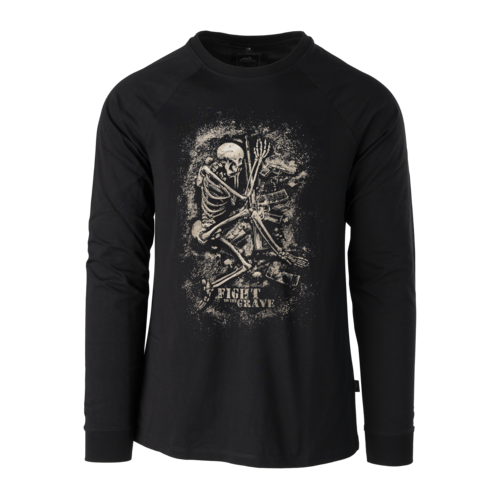 T-shirt Long Sleeve (Fight to the grave) - Black